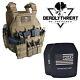 Urban Assault Tan Tactical Vest Plate Carrier With Level Iii+ Ceramic Armor Plates