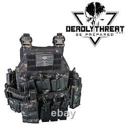 Urban Ghost Camo Tactical Vest Plate Carrier With Level III+ Ceramic Armor Plates