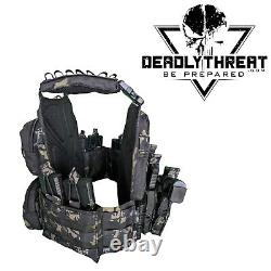 Urban Ghost Camo Tactical Vest Plate Carrier With Level III+ Ceramic Armor Plates