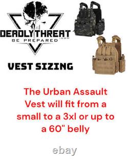 Urban Ghost Camo Tactical Vest Plate Carrier With Level III+ Ceramic Armor Plates