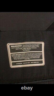Used sz Large Zero G Concealable Carrier Body Armor Bullet Proof Vest level III