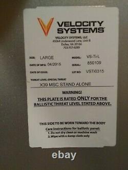 Velocity Systems Titanium ULV ballistic plates and carrier Large