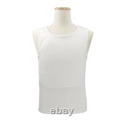 White Bulletproof T-shirt Vest Ultra Thin made with Body Armor NIJ IIIA