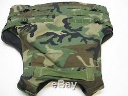 Woodland Camo Bulletproof Vest Body Armor Plate Carrier Medium Level Iii-a