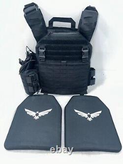 World's Strongest Plate Carrier XL-3XL PLUS TWO RF2 Ceramic Armor Plates 10x12