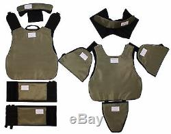 XL Body Armor Plate Carrier MOLLE Tactical Vest III-A waterproof Kevlar included