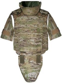 XL Body Armor Tactical Vest III-A made with waterproof Kevlar, inserts included