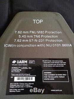 Yarn strike face plate armor ICW3U Level 3+ UHMWPE size medium