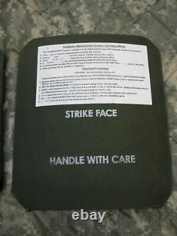 (2) Strike Face Body Armor Plaques Latérales Gauche Et Droite Niveau III Céramiques 7 X 8