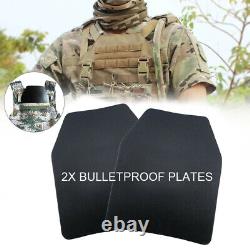 2x Trapézoïde Iiia Plaques De Trauma De Sécurité Corps Armor Police Plaques D'acier Bulletproof