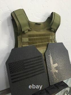 Ar500 Gilet Pare-balles LVL LLL Plates Corps Armure Free Soft Inserts 3a M-4xl