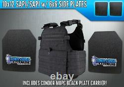 Ar500 Level 3 III Body Armor Plates 10x12 Avec Side Plates & Condor Mopc Carrier