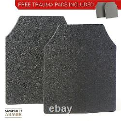 Armure corporelle AR500 Niveau 3 Ensemble de plaques incurvées 10x12 en stock expédition immédiate