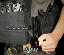 Assaut urbain Gilet tactique Black Storm avec porte-plaques et plaques pare-balles de niveau III