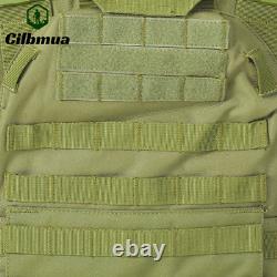 Aux États-Unis ! Gilet tactique porte-plaques NIJ IIIA, poche d'armure MOLLE, vert pare-balles.