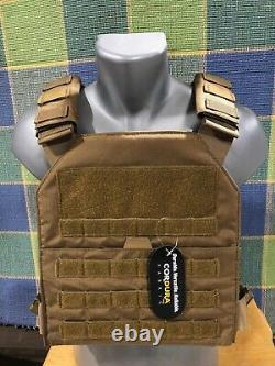 Body Armor Bullet Proof Vest Ar500 Plaques D'acier Base Frag Revêtement Rebel C