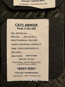Cati Ar500 Body Armor 4pc 11x14 6x6 Ensemble De Prise De Vue Active Sapi/swim Combo Plates