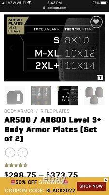 Condor Tactic Plate Vest Carrier Avec 4 Ar500 Armor Plates Niveau 3 Decked Out