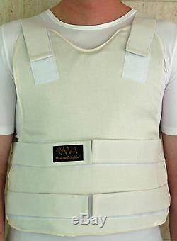 Detective Vip Blanc Gilet Pare-balles Body Protection Armure Niveau Iiia Taille L