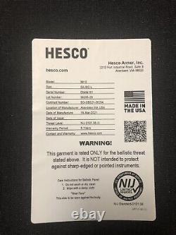 Ensemble de plaques HESCO 3810 Niveau III+ Taille Large
