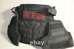 Gilet de protection corporelle avec porte-plaques balistiques tactiques, coussinets d'épaule et sangle MOLLE