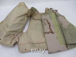 Gilet de protection en plaques de corps en camouflage désert de l'armée avec inserts de panneaux souples XL Dcu