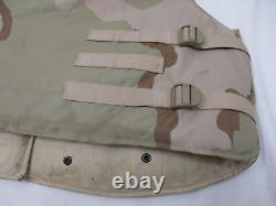 Gilet de protection en plaques de corps en camouflage désert de l'armée avec inserts de panneaux souples XL Dcu