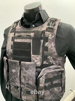 Gilet pare-balles avec plaques de protection résistantes aux balles gratuites IIIA, armure corporelle 3A, insert M L XL 2x