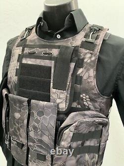 Gilet pare-balles avec plaques de protection résistantes aux balles gratuites IIIA, armure corporelle 3A, insert M L XL 2x