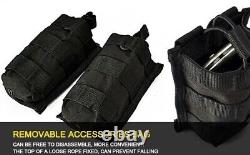 Gilet tactique Force Recon Black Storm avec porte-plaques et plaques balistiques de niveau III L3