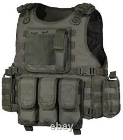 Gilet tactique Phantom Sage Force Recon avec porte-plaques et plaques d'armure de niveau III