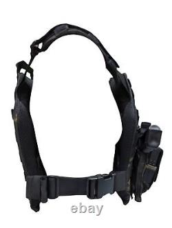 Gilet tactique camouflé d'active shooter avec porte-plaques et armure Fearless de niveau III L3