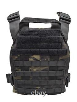 Gilet tactique camouflé d'active shooter avec porte-plaques et armure Fearless de niveau III L3