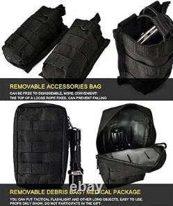 Gilet tactique de Force Recon Black Storm avec porte-plaques et armure Superlite de niveau III