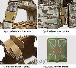 Gilet tactique de camouflage Urban Assault Camo 7 avec porte-plaques et armure en céramique de niveau III+