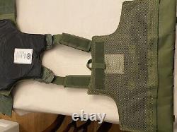 Gilet tactique noir Green2 avec inserts d'armure souple de niveau 3a