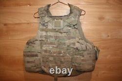 Gilet tactique porte-plaque avec inserts d'armure souple IIIA taille moyenne Multicam