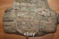 Gilet tactique porte-plaque avec inserts d'armure souple IIIA taille moyenne Multicam