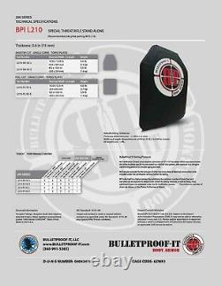 Hesco L210 10x12 Plaque De Menace Spéciale Bulletproof It, Marqué
