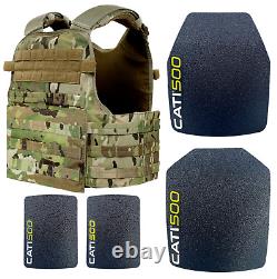 Multicam Cati Ar500 Body Armor Base Coat Set 10x12s & 6x8 Side Plates Carrier