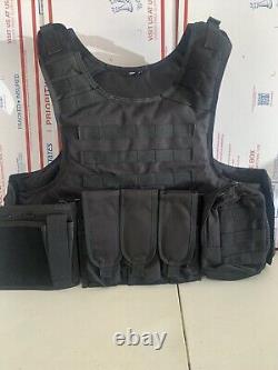 NOUVEAU Gilet pare-balles ARMURE corporelle 3A coupé pour tireurs avec plaques balistiques insérées lllA États-Unis