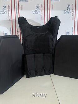 NOUVEAU Gilet pare-balles ARMURE corporelle 3A coupé pour tireurs avec plaques balistiques insérées lllA États-Unis