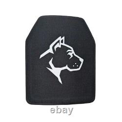 Niveau tactique de protection de chien de garde III Plaque en céramique UHMWPE 10X12 3,9 livres noir