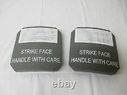 Nouveau (2) Strike Face Body Armor Side Plates Niveaux Et Niveau Droit III Ceramics 6x6