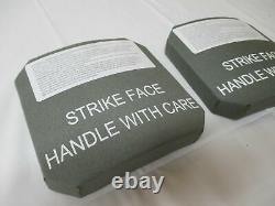 Nouveau (2) Strike Face Body Armor Side Plates Niveaux Et Niveau Droit III Ceramics 6x6