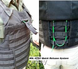 Nouveau Système De Gilet Pare-balles Ultra Léger Swat (m-l) Nij Iii-a Avec Protège-cuisses