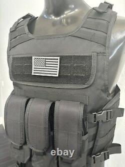 Nouveau gilet pare-balles en kevlar 3A avec plaques balistiques shooterscut lllA, fabriqué aux États-Unis.