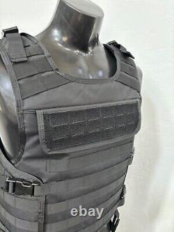 Nouveau gilet pare-balles en kevlar 3A avec plaques balistiques shooterscut lllA, fabriqué aux États-Unis.