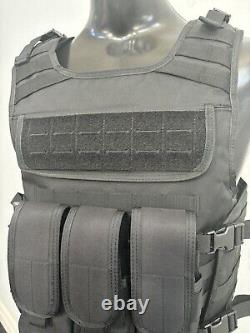 Nouveau gilet pare-balles en kevlar 3A avec plaques balistiques shooterscut lllA, fabriqué aux États-Unis.