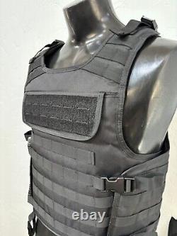 Nouveau gilet pare-balles en kevlar 3A avec plaques balistiques shooterscut lllA, fabriqué aux États-Unis.